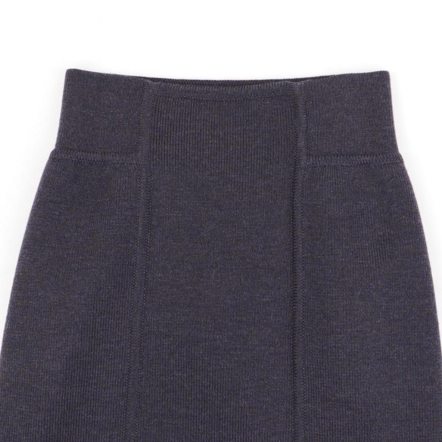 美品 エルメス ニットタイトスカート レディース ネイビー系