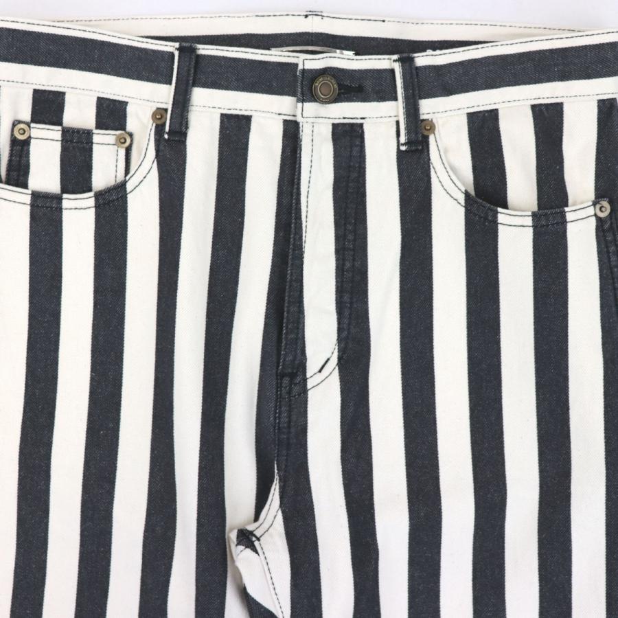 美品 サンローラン パリ 19SS ストライプ デニムパンツ メンズ 白×黒 30 ケリング SAINT LAURENT PARIS |  | 01