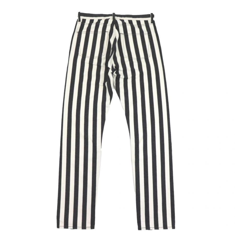 美品 サンローラン パリ 19SS ストライプ デニムパンツ メンズ 白×黒 30 ケリング SAINT LAURENT PARIS |  | 04