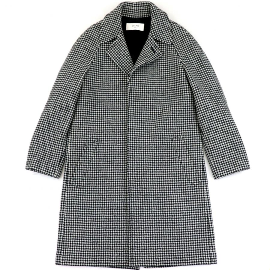 美品 セリーヌ 19AW 千鳥格子 ウール 3Bシングル チェスター 美品 セリーヌ 19AW 千鳥格子 ウール 3Bシングル チェスター