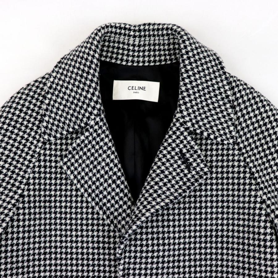 美品 セリーヌ 19AW 千鳥格子 ウール 3Bシングル チェスター 美品 セリーヌ 19AW 千鳥格子 ウール 3Bシングル チェスター
