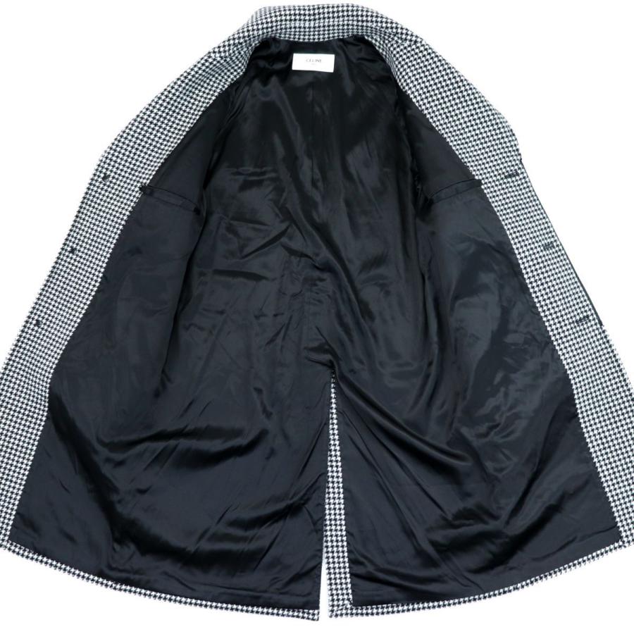 美品 セリーヌ 19AW 千鳥格子 ウール 3Bシングル チェスターコート