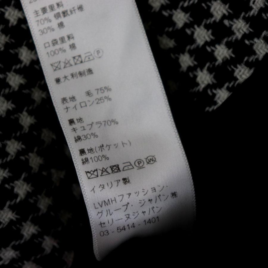 美品 セリーヌ 19AW 千鳥格子 ウール 3Bシングル チェスターコート