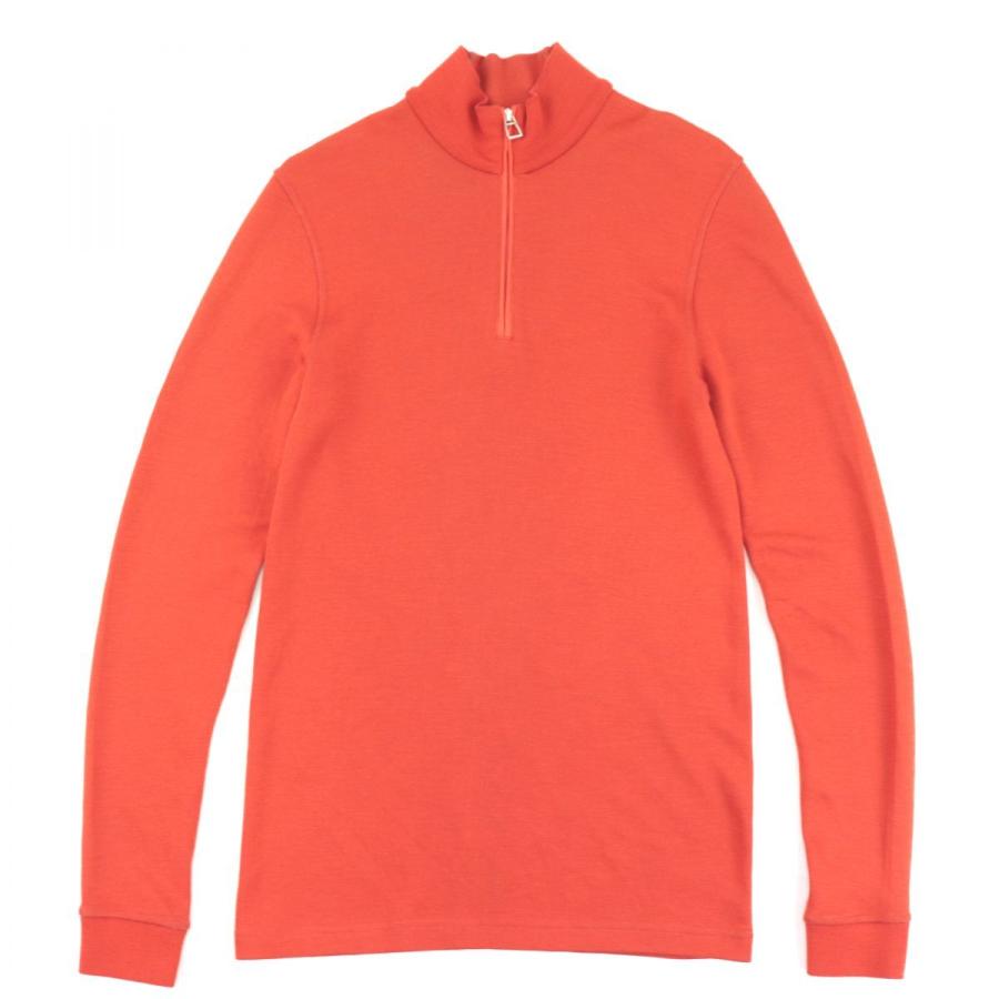 人気no 1 美品 エルメス Hermes M オレンジ メンズ プルオーバーニットセーター ハーフジップ トップス Www Prestigecenter Fr