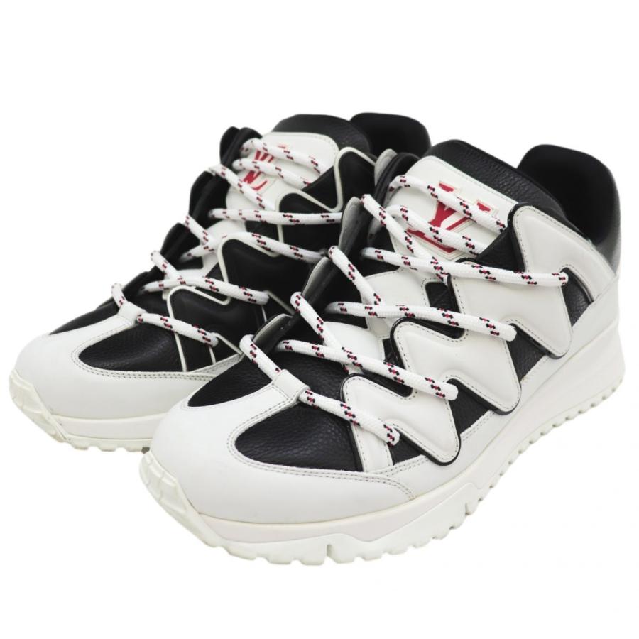 日本の職人技 メンズ ローカットスニーカー ジグザグライン 19ss ルイヴィトン 美品 ローカットスニーカー ジグザグライン 19ss ルイヴィトン 黒 白 Vuitton Louis ヴァージルアブロー 7 5 シューズ Www Rankinengineering Com