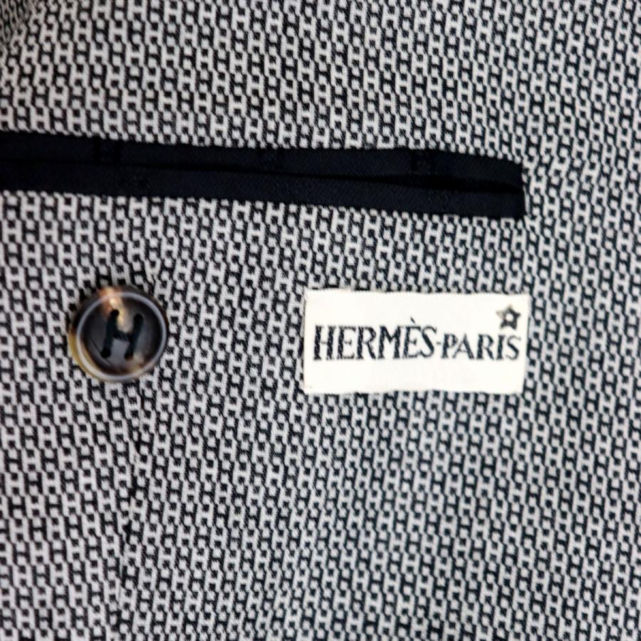 新品同様 エルメス マルジェラ期 Hロゴ総柄 ノーカラージャケット