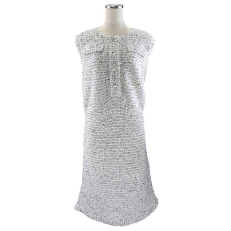 CHANEL ノースリーブ ワンピース　サマーツィード セットアップ対応/洗える］ノースリーブツイードワンピース(ワンピース