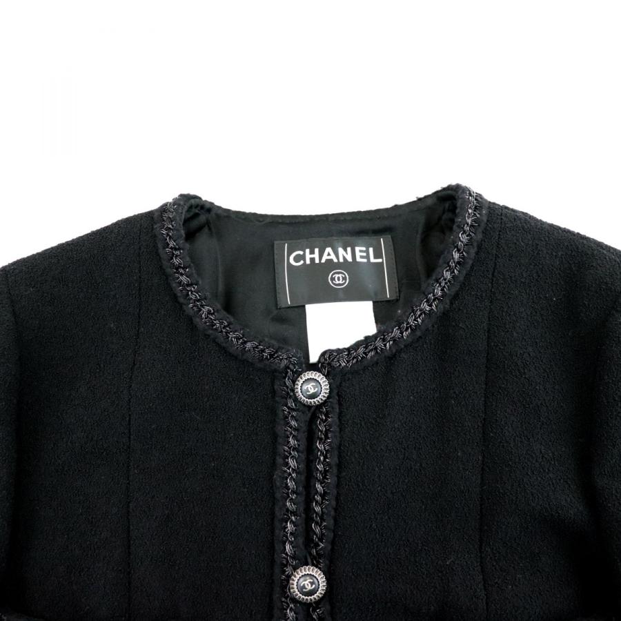 CHANEL 美品 シャネル 08A リトルブラックジャケット レディース CHANEL 美品 シャネル 08A リトルブラックジャケット レディース