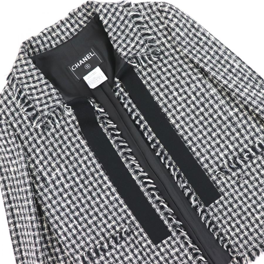 CHANEL ツイードジャケット 黒・白 新作☆すぐ届く！】 CHANEL ジャケット ツイード 白 関税込