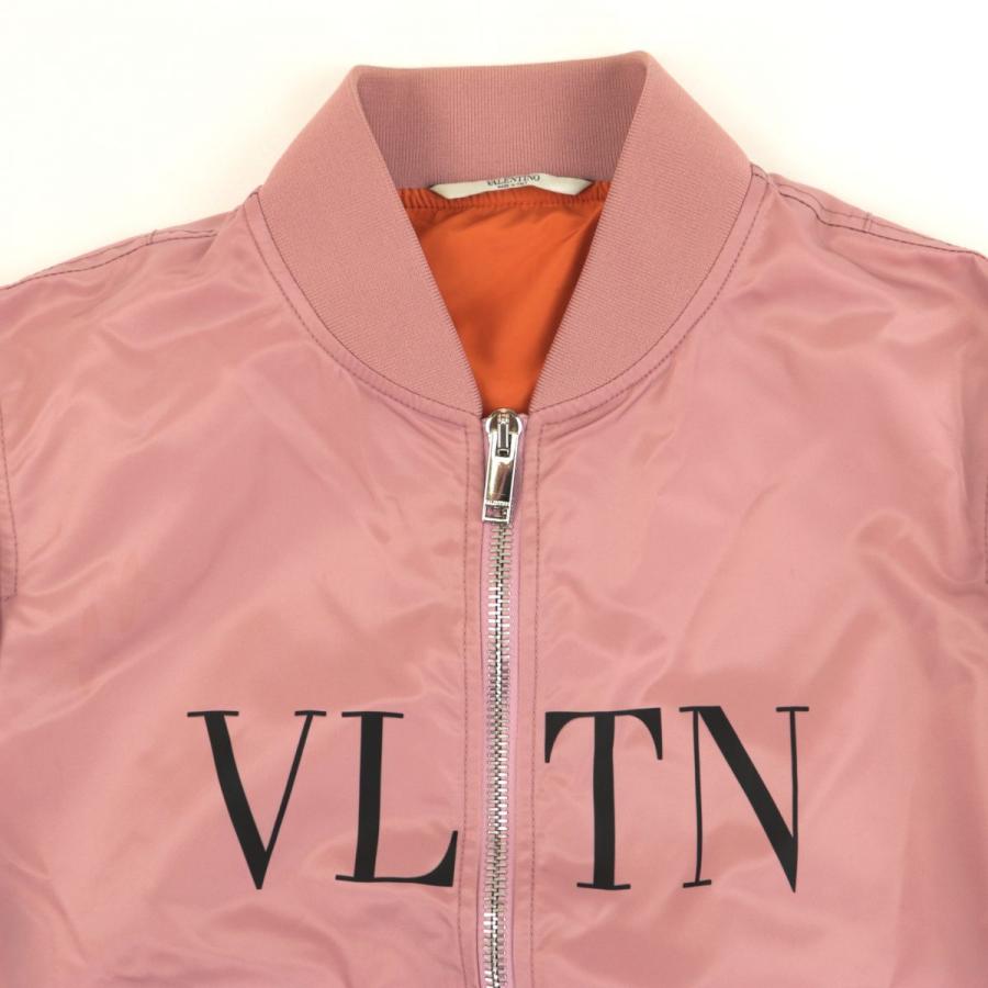 美品 ヴァレンティノ VLTN ブルゾン MA-1 ピンク 46-
