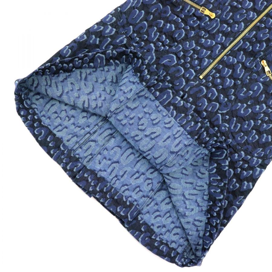 LOUIS VUITTON ルイヴィトン　レオパード　デニムワンピース 美品 ルイヴィトン 12AW レオパードデニムワンピース レディース
