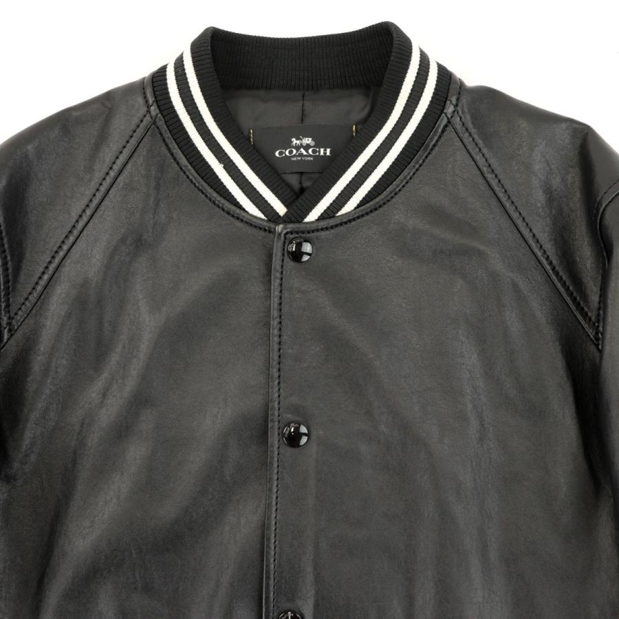 COACH 美品 コーチ レザージャケット メンズ 黒 M レザーブルゾン