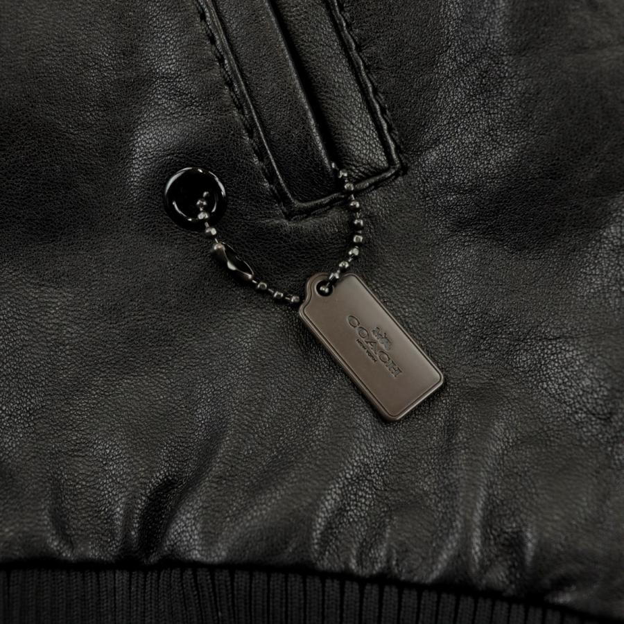 COACH 美品 コーチ レザージャケット メンズ 黒 M レザーブルゾン