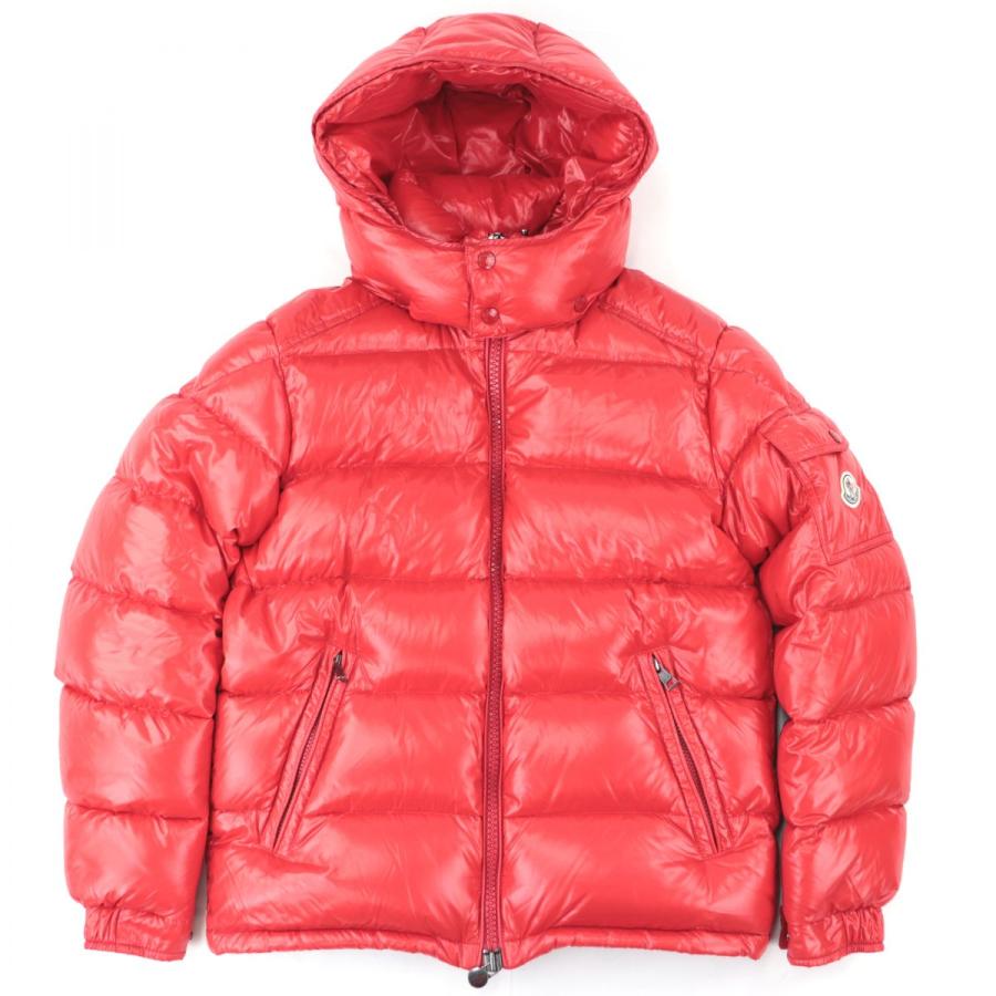 MONCLER 美品 モンクレール マヤ フード ダウンジャケット メンズ 赤 1