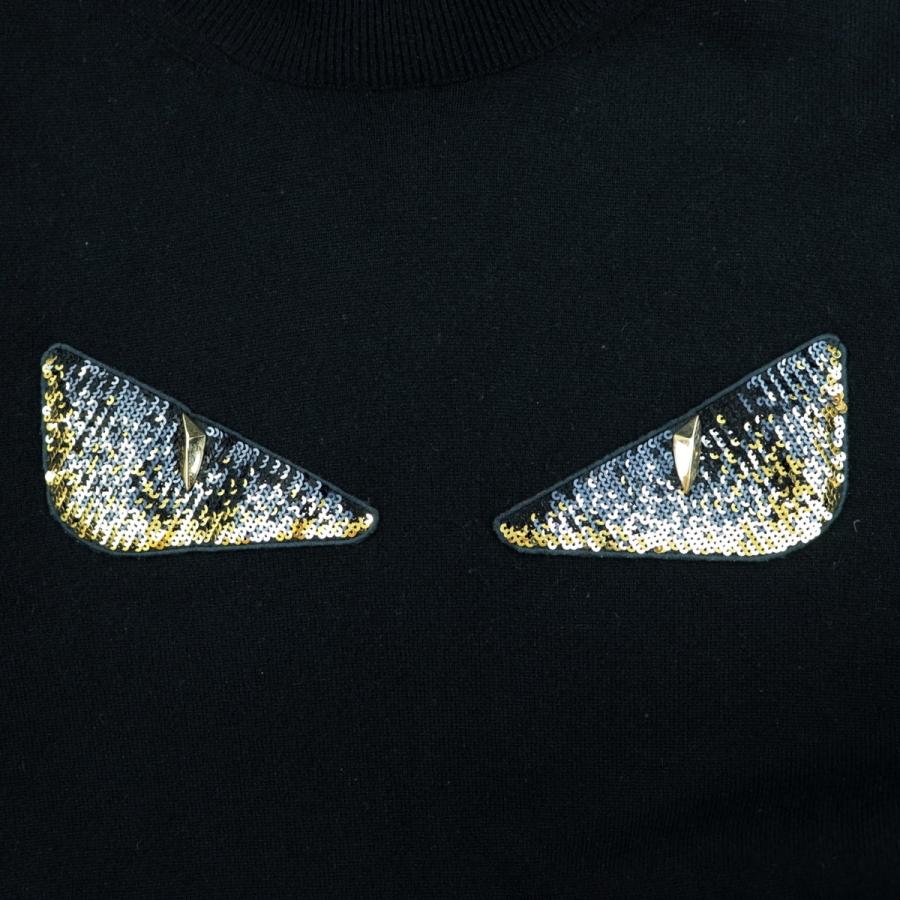 FENDI フェンディ バグズアイ モンスター カシミヤ タートルネック 