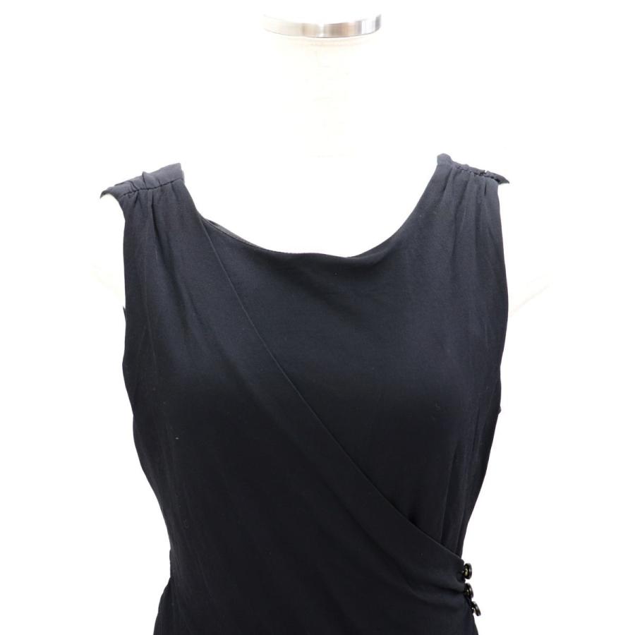 売上実績no 1 リトルブラックドレス ヴィンテージ シャネル ノースリーブロングワンピース Chanel Vintage ココマークボタン レーヨン 黒 レディース ワンピース Binghamtonhots Com