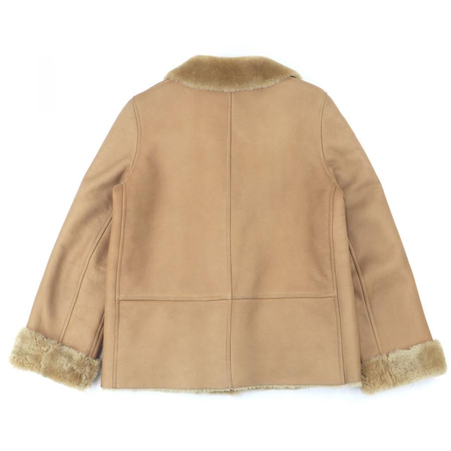 希少 CHANEL シャネル ムートン ジャケット 国内正規　羊革 グレー シャネル ヴィンテージ 98A ムートンコート レディース ベージュ