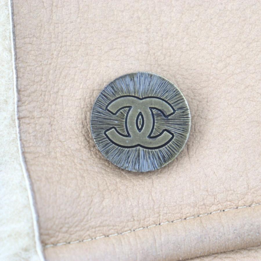 シャネル ヴィンテージ 98A ムートンコート レディース ベージュ系 40