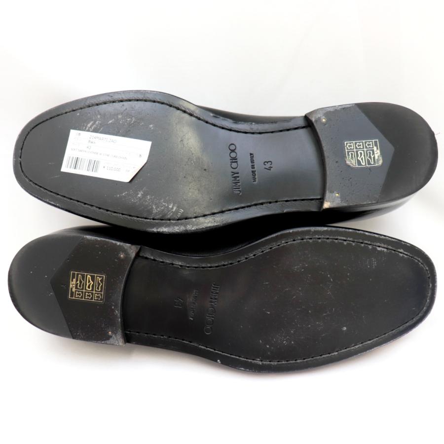 美品 ジミーチュウ MARTI スター加工チェーン付き ローファー メンズ