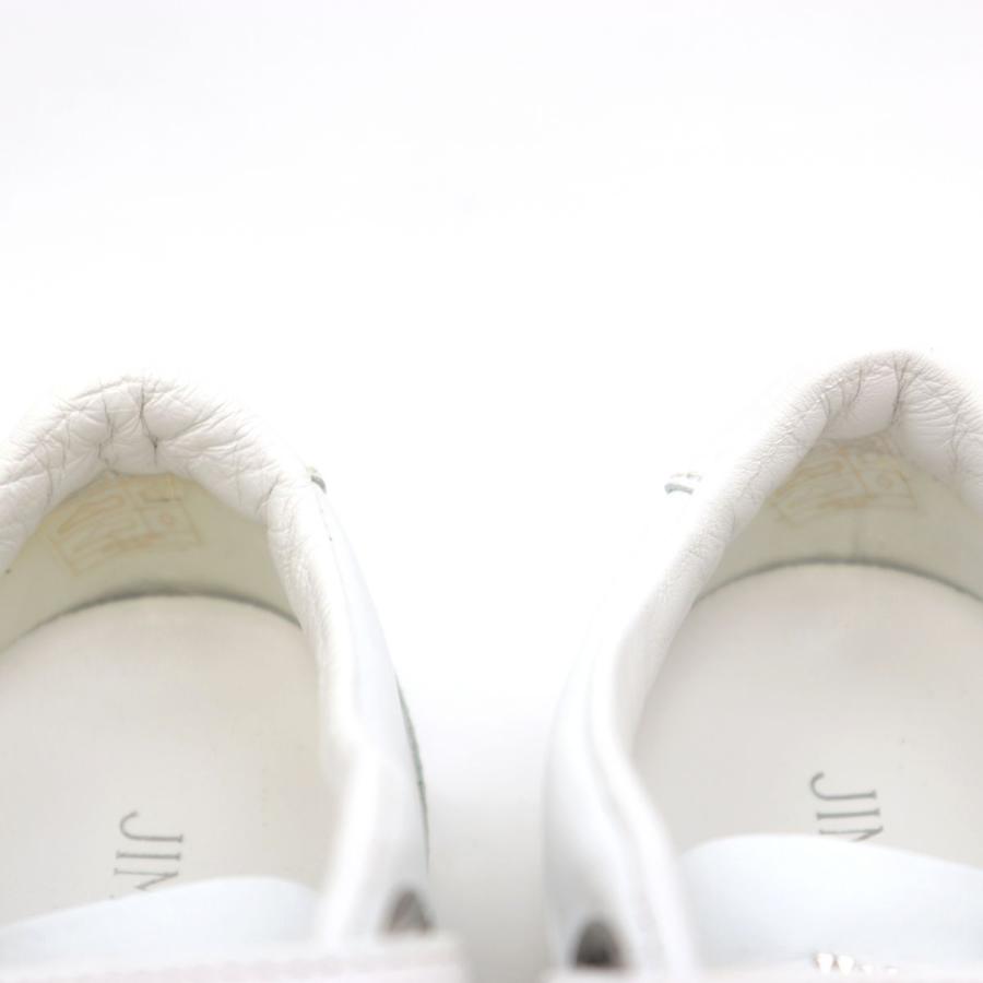 美品 ジミーチュウ パールビジュー ベルクロ レザーローカット  