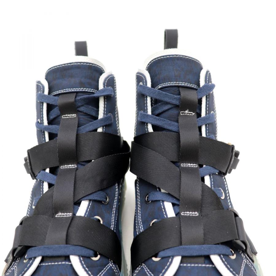 Dior ネイビー ロゴ入りハイカットスニーカー 美品 ディオールメン ALYX 20SS B23 ベルトバックル ハイカット