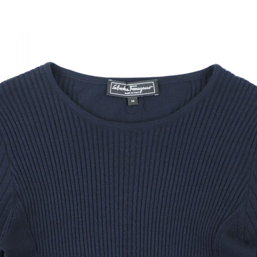 美品 サルヴァトーレフェラガモ リブニットセーター レディース  