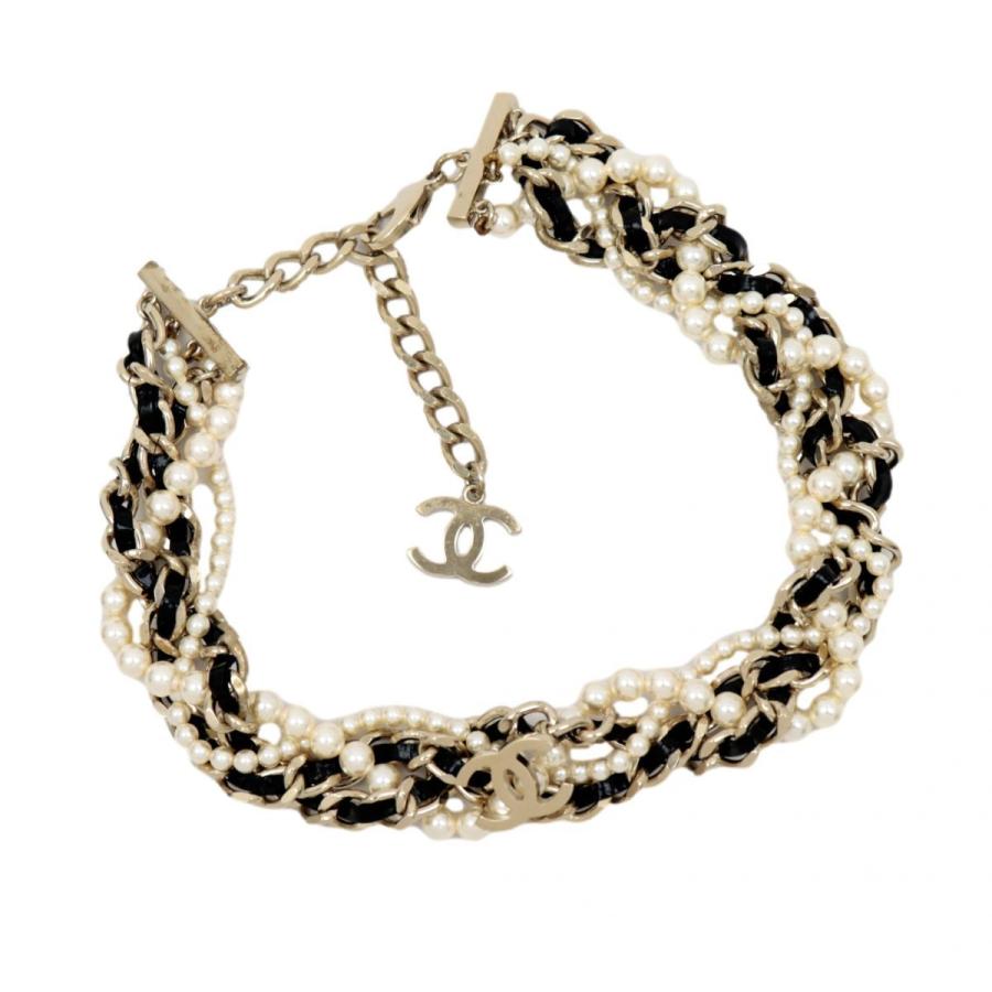 CHANEL（シャネル） 美品 B17B ココマーク パール レザー
