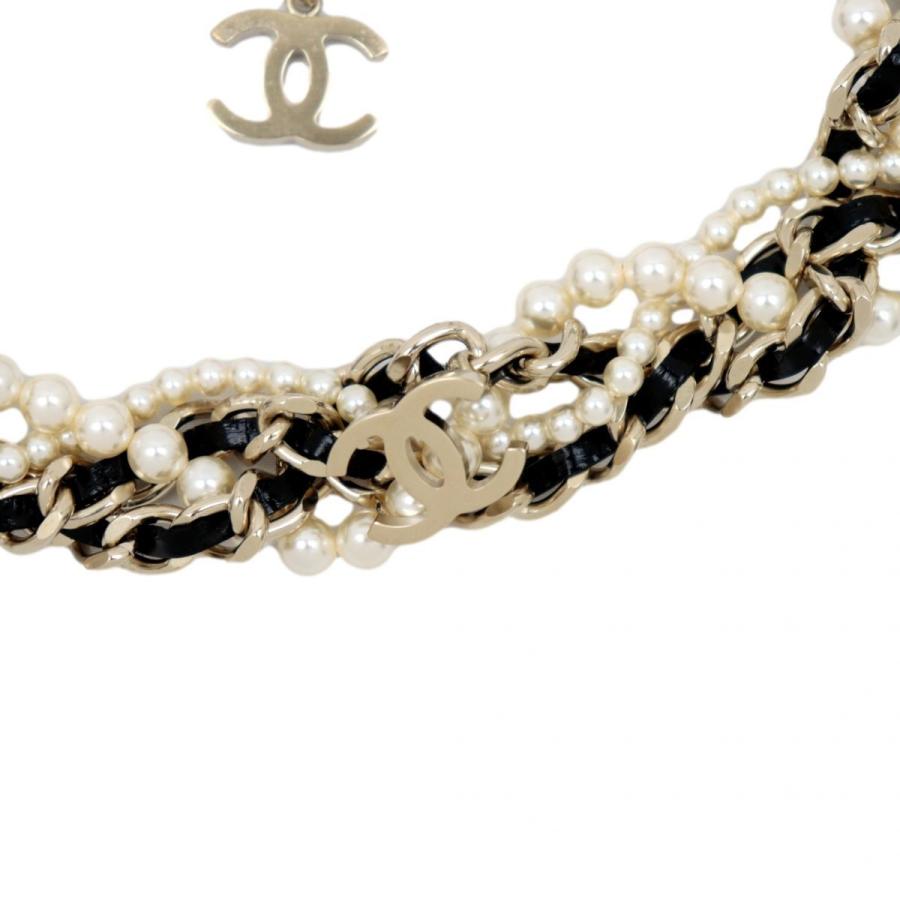 CHANEL（シャネル） 美品 B17B ココマーク パール レザー