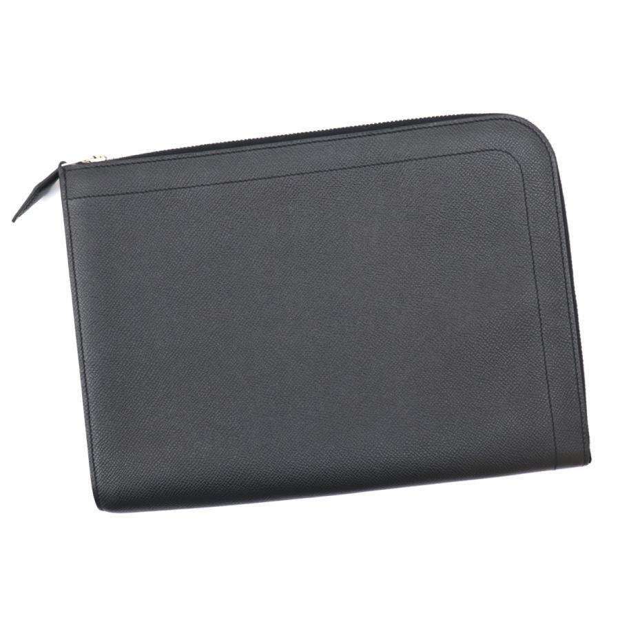 美品 エルメス 2016年製 ジップ・タブレット レザー クラッチバッグ