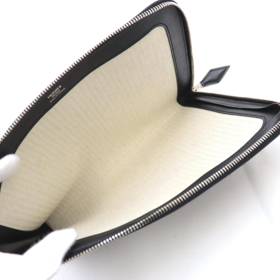 美品 エルメス 2016年製 ジップ・タブレット レザー クラッチバッグ