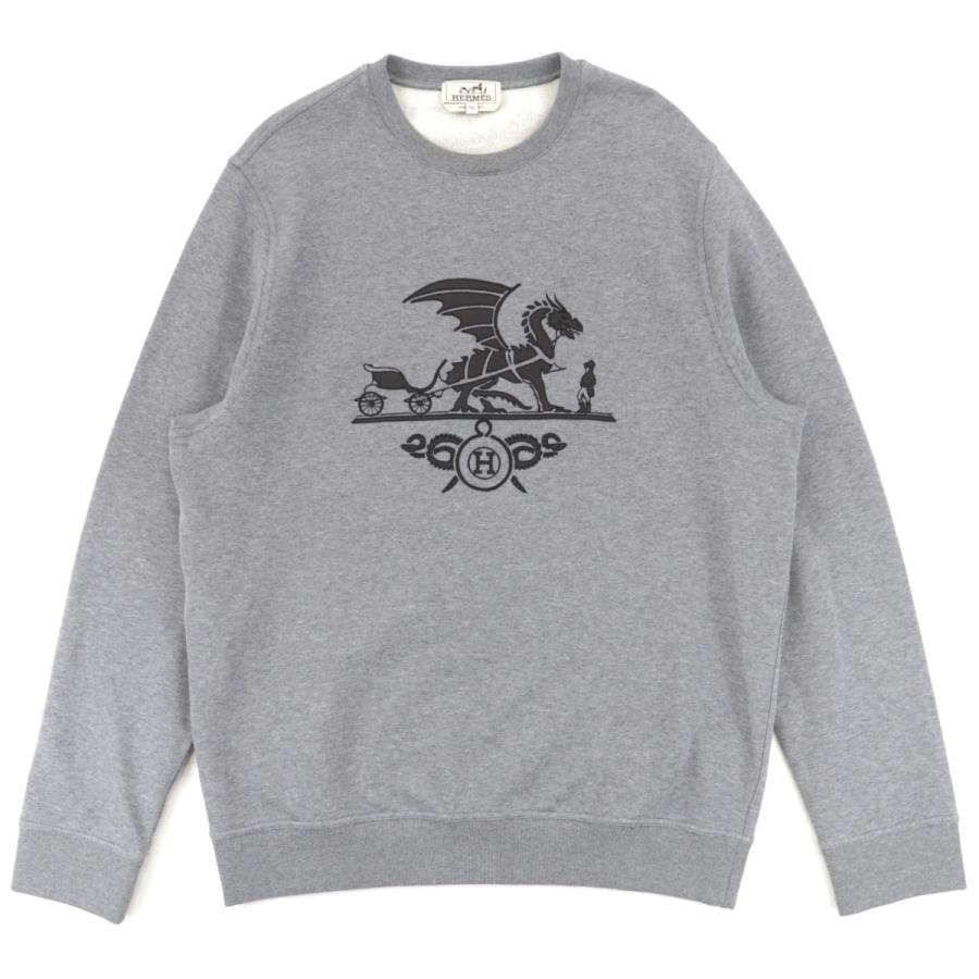 HERMES 美品 エルメス 19AW エクスリブリス ドラゴン スウェット HERMES 美品 エルメス 19AW エクスリブリス ドラゴン スウェット