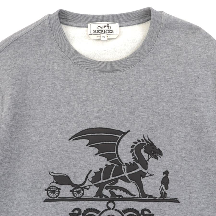 HERMES 美品 エルメス 19AW エクスリブリス ドラゴン スウェット HERMES 美品 エルメス 19AW エクスリブリス ドラゴン スウェット