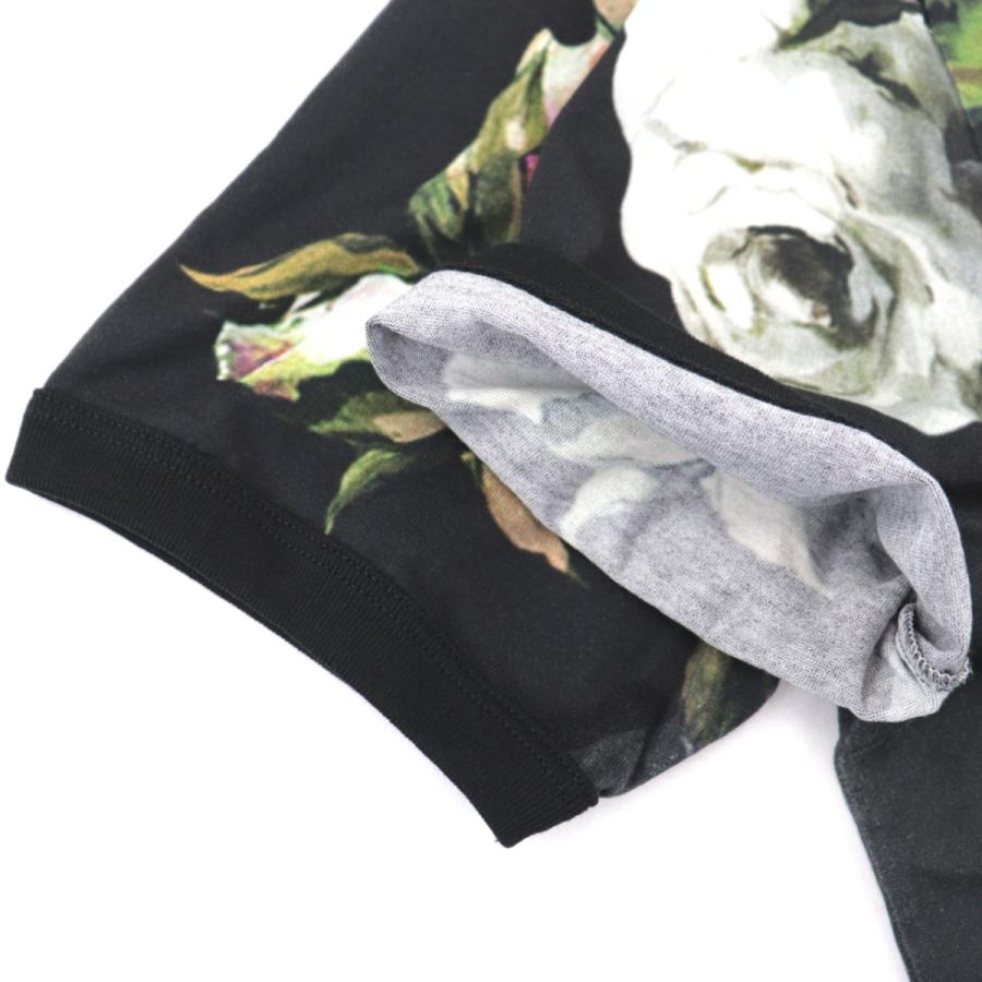 ドルチェ&ガッバーナ 花柄 クルーネック 半袖Tシャツ