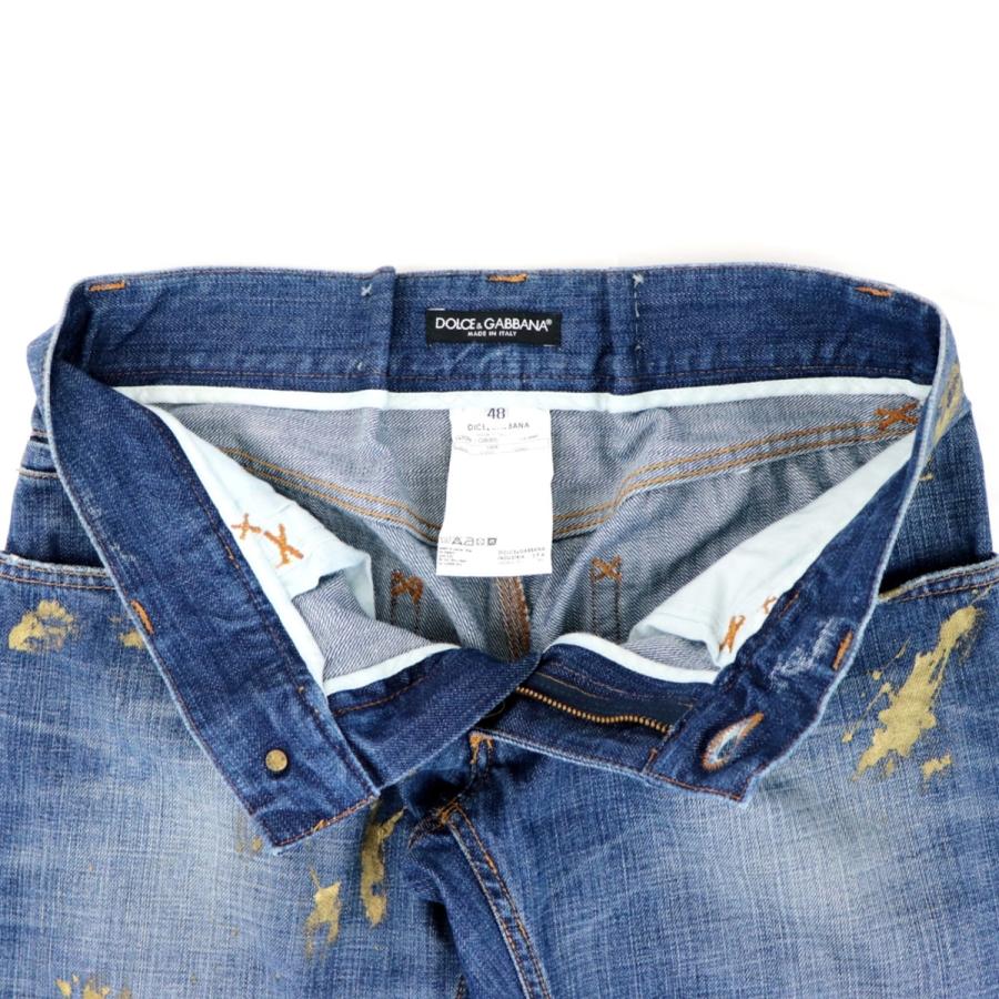 ドルチェ＆ガッバーナ 05AWランウェイ着用 ゴールドペイント デニム  