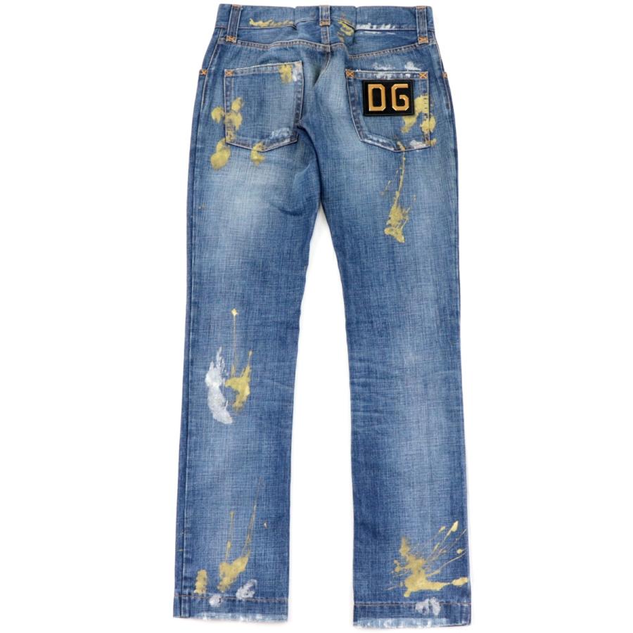 ドルチェ＆ガッバーナ 05AWランウェイ着用 ゴールドペイント デニム  