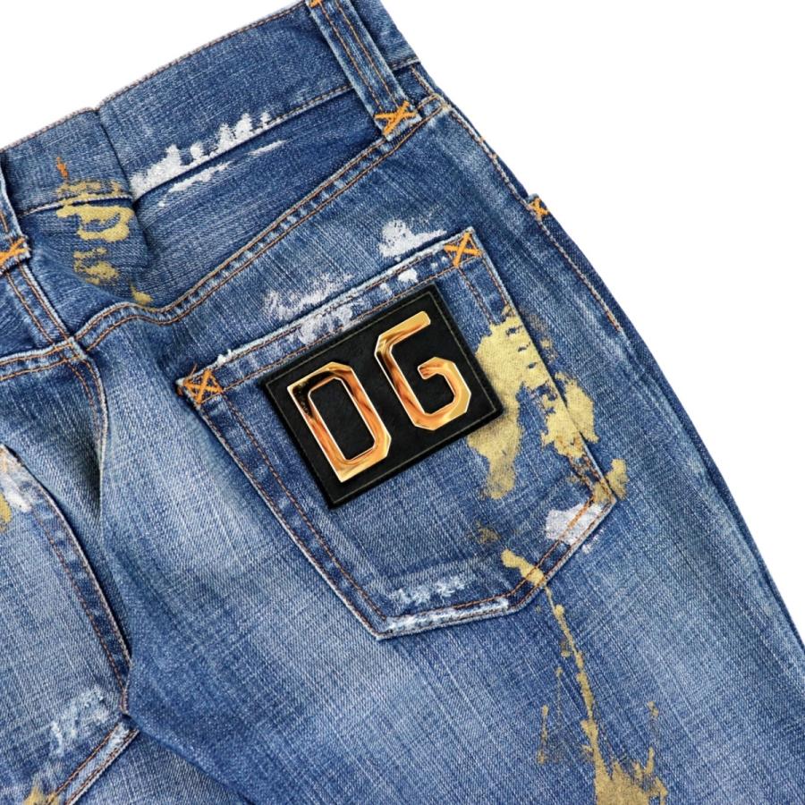 DOLCE&GABBANA ゴールドペイントデニム ドルチェ＆ガッバーナ 05AWランウェイ着用 ゴールドペイント
