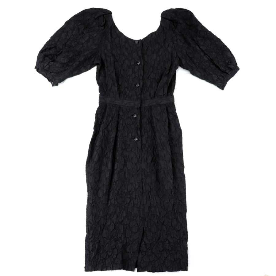 美品 クリスチャンディオール シルク ドレス レディース 黒 9 五分袖  