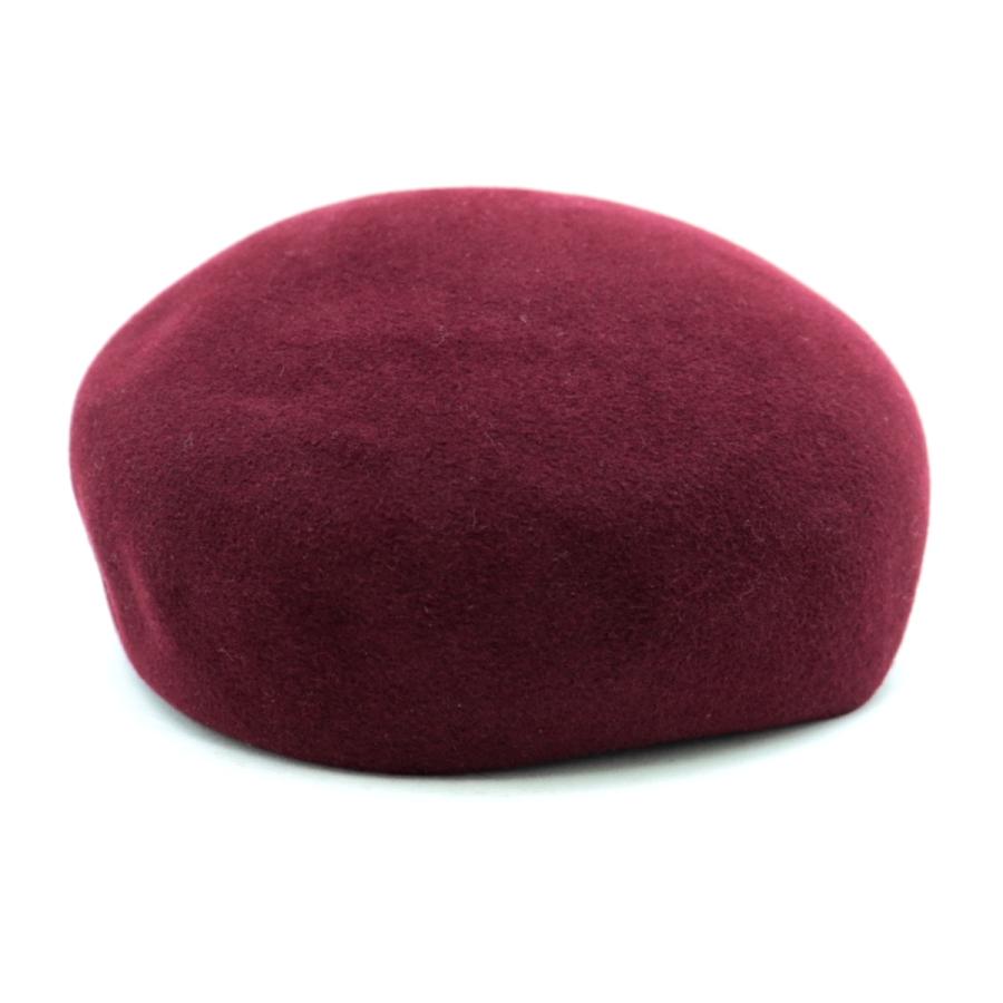 美品 グッチ ラビットフェルト ベレー帽 レディース ワインレッド L/59
