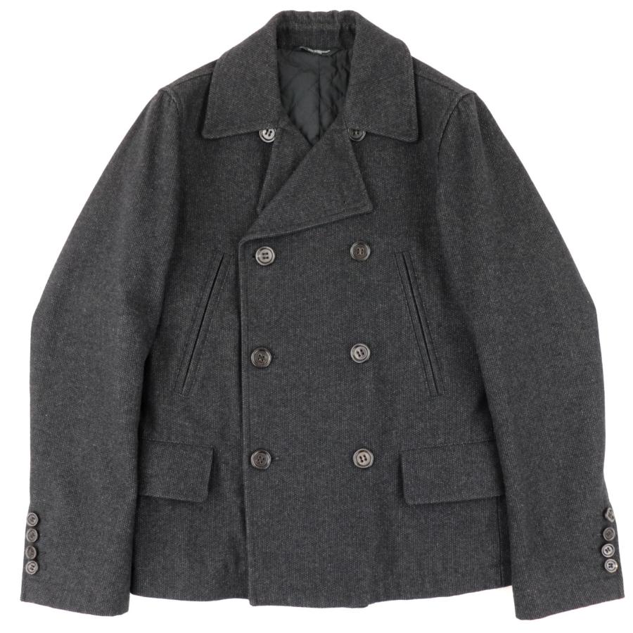 ランキング上位のプレゼント 44 黒 メンズ ピーコート 中綿 ドルチェアンドガッバーナ Pコート Dolce Gabbana ダブルブレスト ウール Pコート Harrisartscenter Com