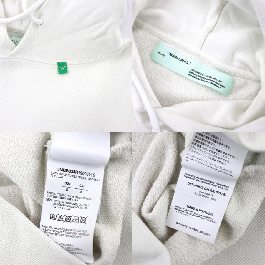 オフホワイト 19SS DIAG STENCIL HOODIE プルオーバースウェット オフホワイト 19SS DIAG STENCIL HOODIE プルオーバースウェット