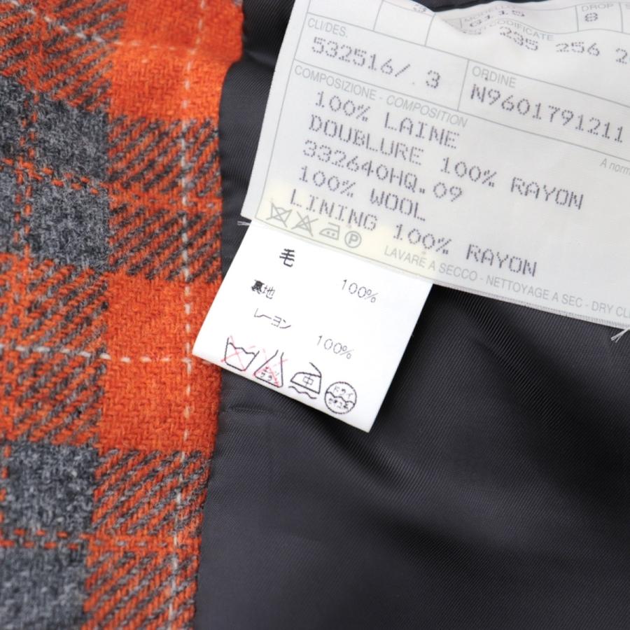 HERMES チェック柄　メンズ　テーラードジャケット サイズ48 M〜L HERMES チェック柄 メンズ テーラードジャケット サイズ48 M〜L