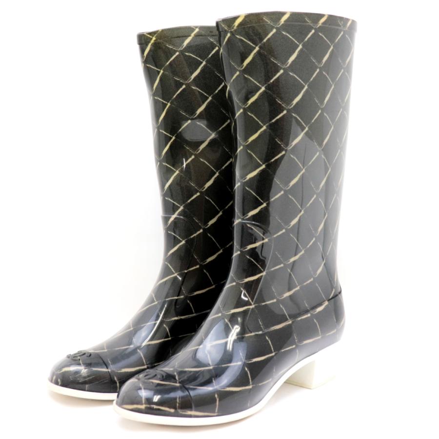 CHANEL シャネルレインブーツショート35