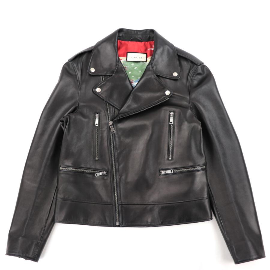 GUCCI 美品 グッチ 16SS ダブルライダースジャケット メンズ 黒 GUCCI 美品 グッチ 16SS ダブルライダースジャケット メンズ 黒