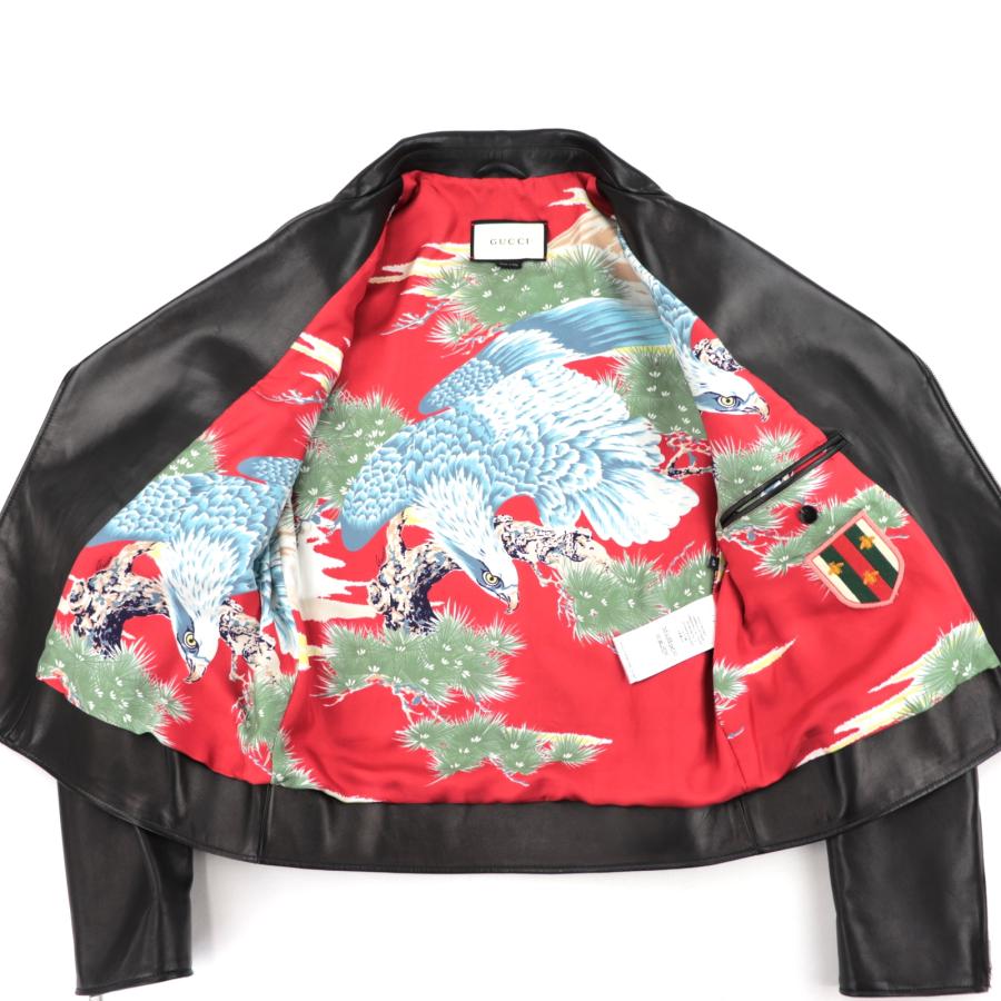 GUCCI 美品 グッチ 16SS ダブルライダースジャケット メンズ 黒 GUCCI 美品 グッチ 16SS ダブルライダースジャケット メンズ 黒