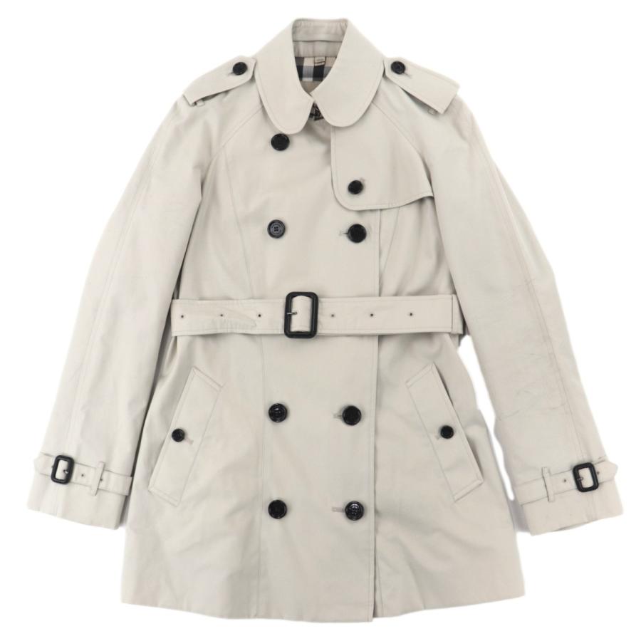 バーバリー ショート トレンチコート レディース ベージュ 36 裏地チェック柄 ベルト付き Burberry オパールヤフーショッピング店 通販 Yahoo ショッピング