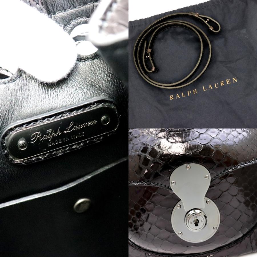 新品同様 ラルフローレン パイソン 2way レザー ショルダー