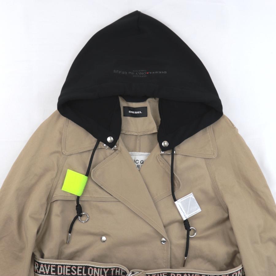 DIESEL フード付きトレンチコート ベージュ DIESEL フード付きトレンチコート ベージュ