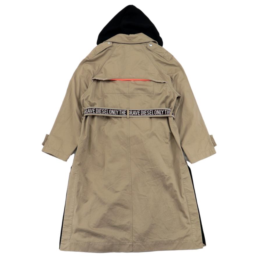DIESEL ベージュ トレンチコート コート　フード付き DIESEL ベージュ トレンチコート コート フード付き