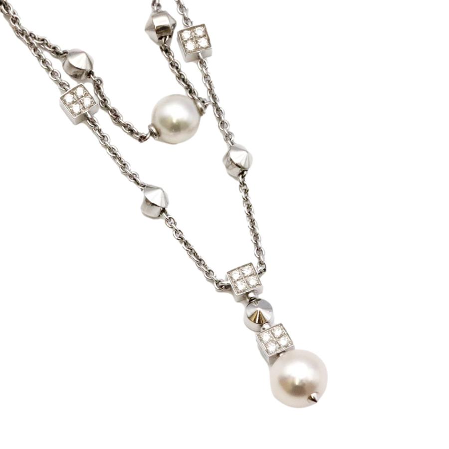 BVLGARI 美品 ブルガリ ルチア パール ダイヤモンド ネックレス 750 