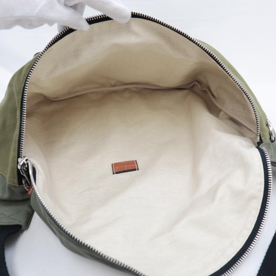 新品同様 ロエベ XL BUMBAG ボディバッグ メンズ カーキグリーン キャンバス バムバッグ ウエストポーチ B687C60X11 LOEWE｜opal-shop1｜07